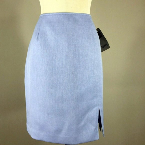 New Vintage Maren Light Blue Pencil Skirt - Fits Like 4/6 - Picture 1 of 11